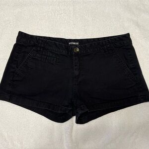 Express black khaki/cotton material shorts
